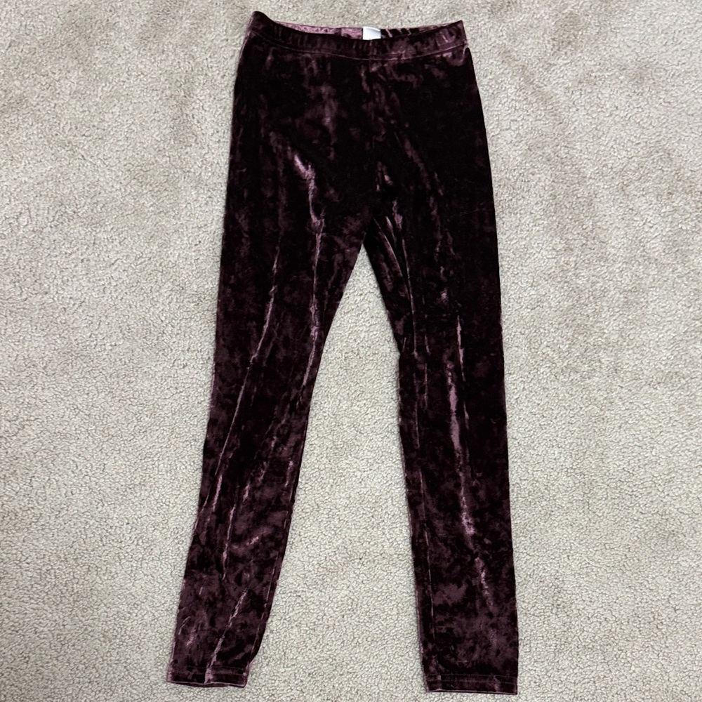 Old Navy Kids Velvet Leggings in Deep Purple
